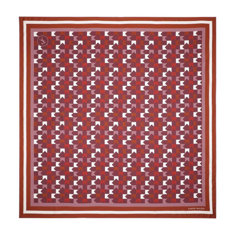 Karen Walker Monogram Large Check Classic Scarf image number 2